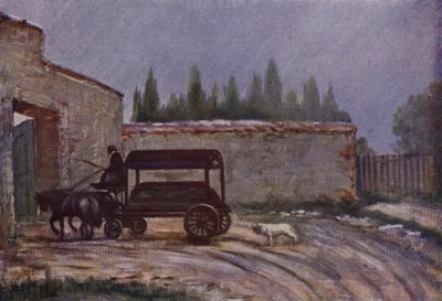 El solitario funeral de Mozart (litografía en color) de Rudolf Klingsbogl