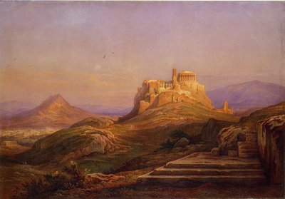 Vista de la Acrópolis desde el Pnyx, 1863 de Rudolf Müller