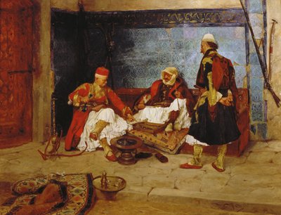Backgammon, 1890 de Rudolf Otto Ritter von Ottenfeld