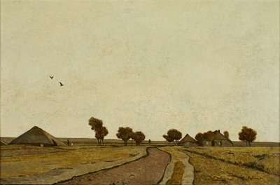 Paisaje holandés con granjas de Rudolf Ribarz