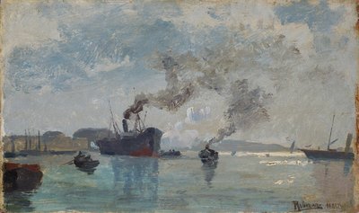 barcos en puerto de Rudolf Ribarz