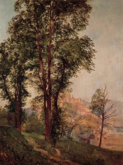 Vista del Mönchsberg sobre Salzburgo de Rudolf von Alt