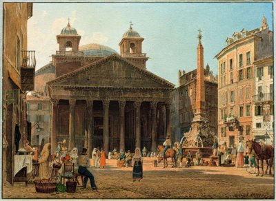 El Panteón y la Piazza della Rotonda en Roma de Rudolf von Alt