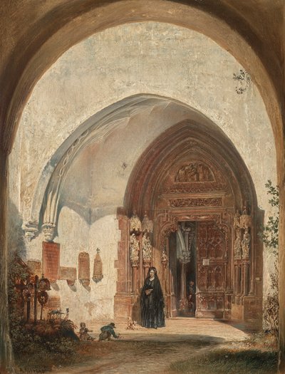 El portal de la Colegiata de Nonnberg en Salzburgo de Rudolf von Alt