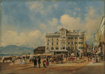 El ayuntamiento de Gmunden de Rudolf von Alt