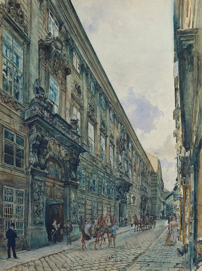 El palacio de invierno del Príncipe Eugenio de Saboya en Himmelpfortgasse en Viena de Rudolf von Alt