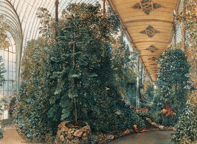 Interior de la Casa de Palmas del Palacio de Lednice de Rudolf von Alt