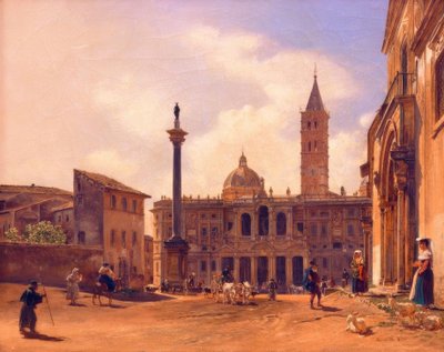 Plaza de Santa María la Mayor en Roma de Rudolf von Alt