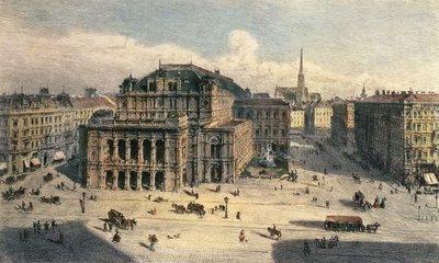 La Ópera Estatal de Viena, c.1869 de Rudolf von Alt
