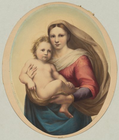 Copia después de la Madonna Sixtina de Rafael de Rudolph Geudtner