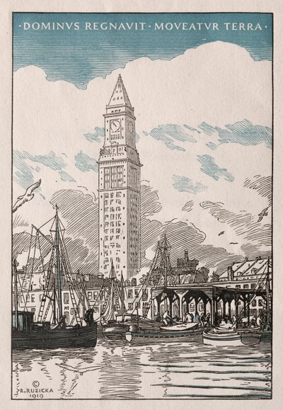 La Torre de la Aduana desde el lado del agua de Rudolph Ruzicka