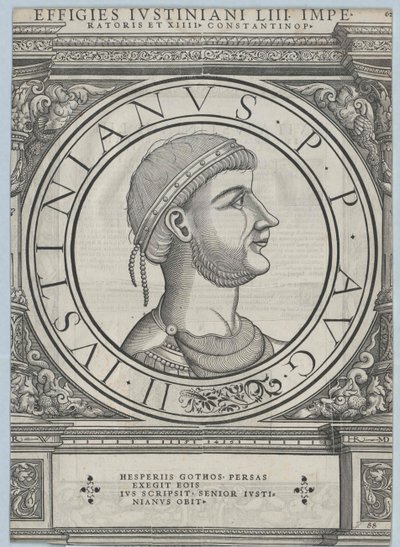 Emperador del Imperio Bizantino Justiniano I (imprimir) de Rudolph Wyssenbach