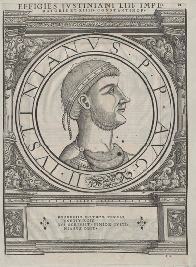 Emperador del Imperio Bizantino Justiniano I (imprimir) de Rudolph Wyssenbach