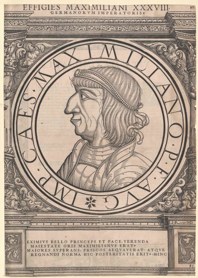 Emperador del Sacro Imperio Romano Germánico Maximiliano I (huella) de Rudolph Wyssenbach