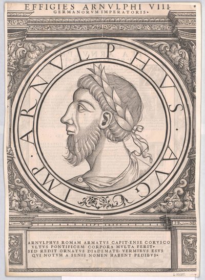 Arnulfo, emperador romano de Francia Oriental (impresión) de Rudolph Wyssenbach