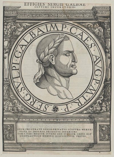 El emperador romano Galba (huella) de Rudolph Wyssenbach
