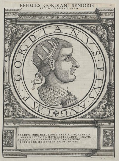 El emperador romano Gordiano I (huella) de Rudolph Wyssenbach