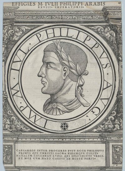 El emperador romano Filipo el Árabe (huella) de Rudolph Wyssenbach