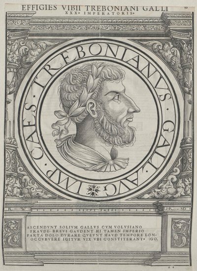 Emperador romano Treboniano Galo (huella) de Rudolph Wyssenbach