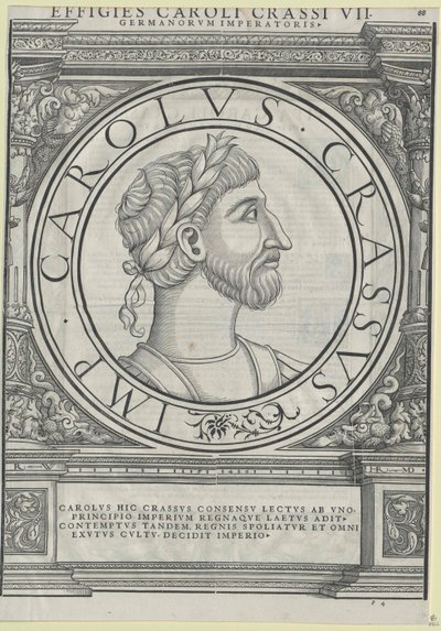 El grueso emperador Carlos III (huella) de Rudolph Wyssenbach