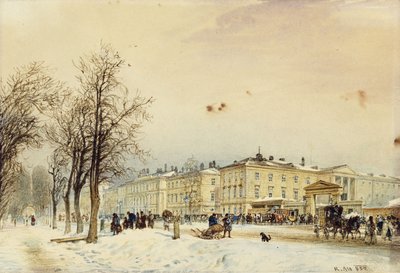 La estación del norte, Viena; Der Nordbahnhof, Wien, 1852 de Rudolf von Alt