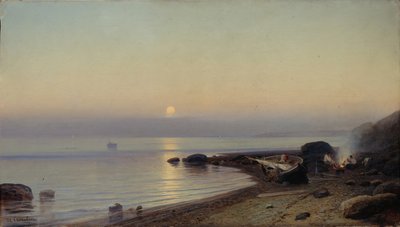 En la orilla del mar, 1882 de Rufim Gavrilovich Sudkovsky