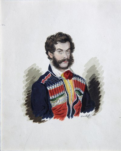 Retrato del Decembrista Conde Zakhar Chernyshov 1796-1862, años 1830 de Rufim Ivanovich Dorokhov