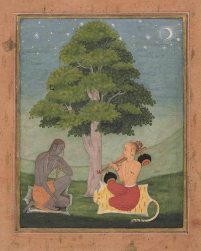 Kedar Ragini: Folio de una serie de ragamala Guirnalda de Modos Musicales de Ruknuddin