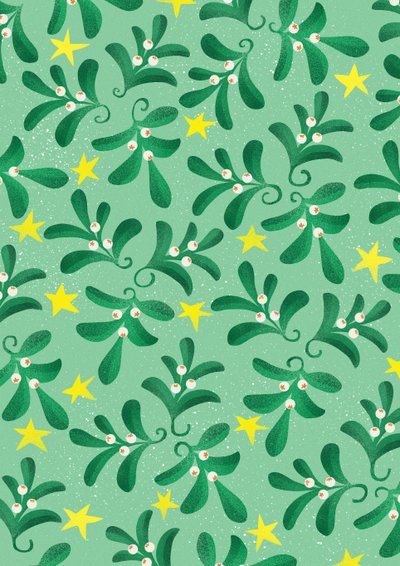 Patrón de Navidad verde, 2016 de Runa Anastasiya Rudaya