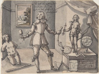 El artista en su estudio, 1636 de Ruprecht Bartz