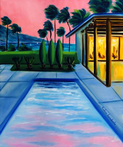 Endless Summer Sunset, 2025 (óleo sobre lienzo) de Ruslana Levandovska
