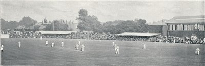 Partido de cricket universitario en Lords, c. 1896 de Russell and Sons