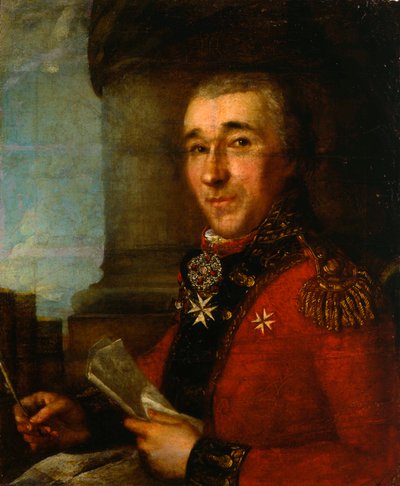 Retrato del General Conde Alexey Arakcheyev, finales del siglo XVIII de Russian Master