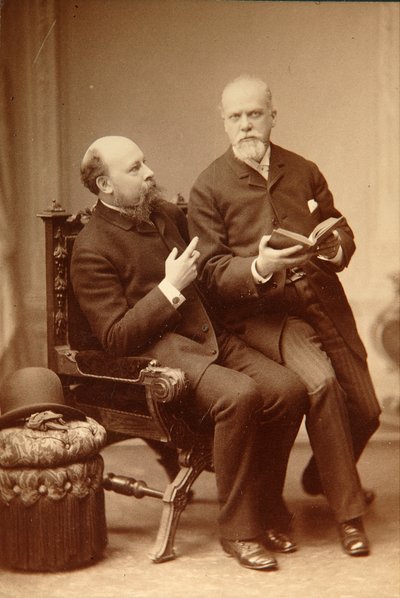 Artista Pavel Vassilievich Shukovsky (1846-1912) Historiador Alexander Onegin (Otto) en Weimar. Foto de albúmina de Russian Photographer
