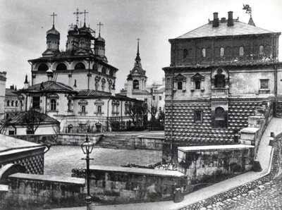 Casa de los Boyardos Romanov en el Monasterio del Signo, y la Catedral del Signo, Moscú de Russian Photographer