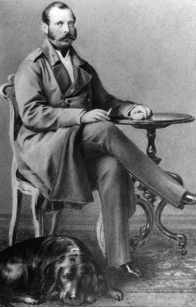 Retrato del Emperador Alejandro II de Rusia (1818-1881) de Russian Photographer