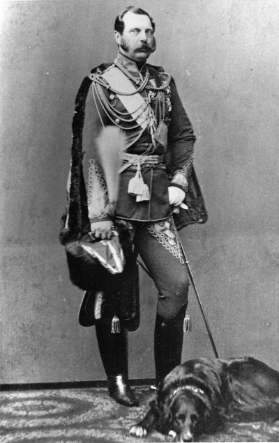 Retrato del emperador Alejandro II de Rusia (1818-1881) de Russian Photographer