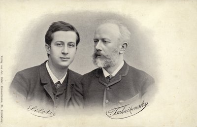 Retrato de Siloti y Tchaikovsky de Russian Photographer