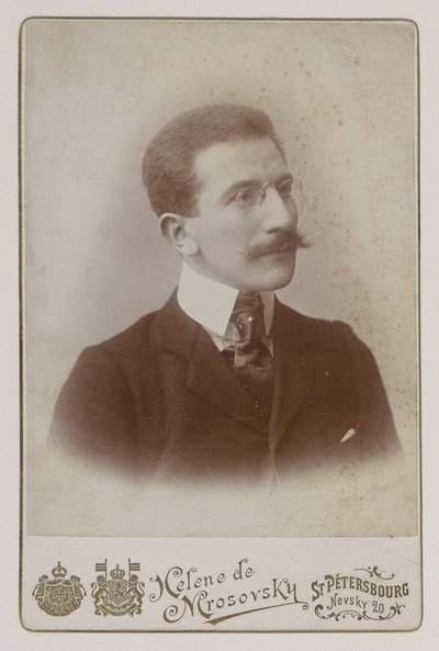 Retrato del pintor Leon Bakst (1866-1924) de Russian Photographer