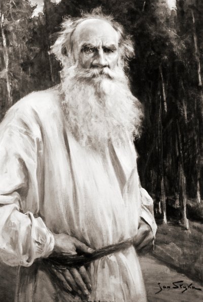 Conde Leo Tolstoy, después de una pintura de Jan Styka de Russian School