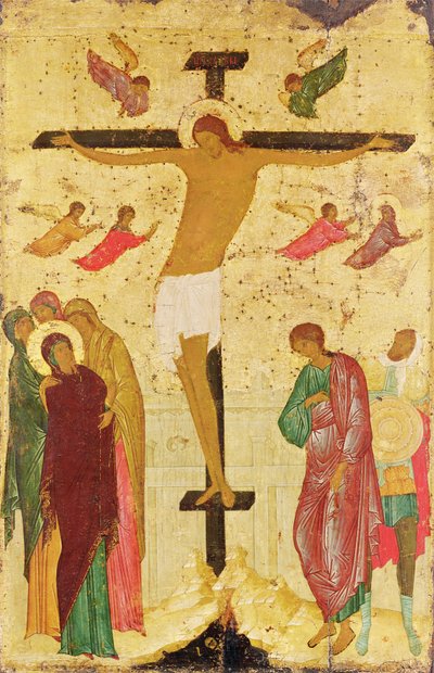 Crucifixión, 1500 de Russian School