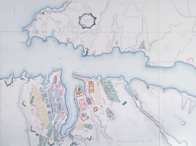 Mapa de Sebastopol, 1854 de Russian School