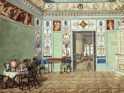Sala de desayuno etrusca neoclásica, 1820 de Russian School