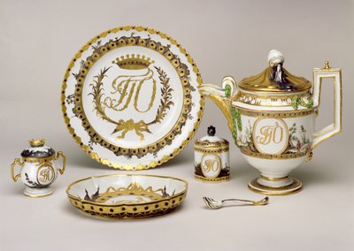 Servicio de té Orlov de la Fábrica Imperial de Porcelana, San Petersburgo de Russian School