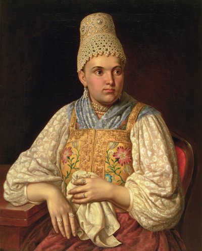 Retrato de Anna Petrovna Filatova, c.1840 (pareja de 74387) de Russian School