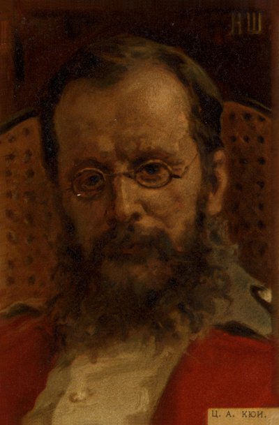Retrato de Cesar Cui de Russian School
