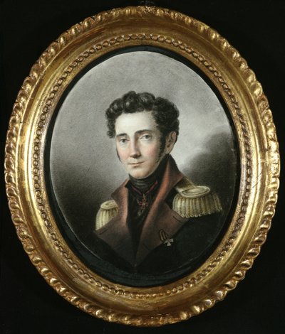 Retrato de un oficial ruso, 1818 de Russian School