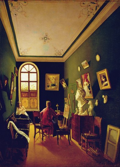 El Estudio del Pintor, 1843 de Russian School