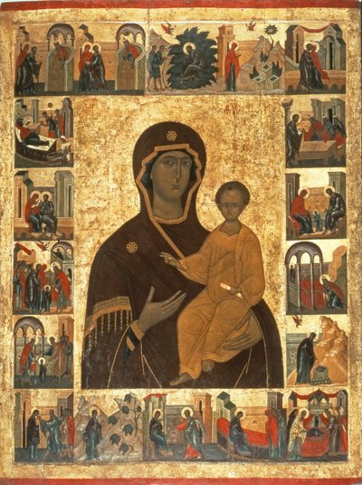 Icono de la Virgen Hodegetria de Smolensk, c.1450 de Russian School