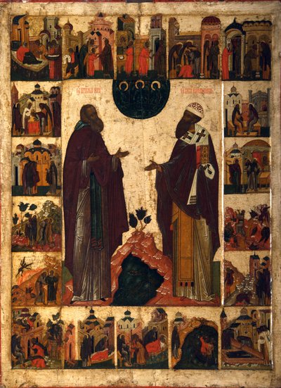 San Cirilo del Lago Blanco y San Cirilo de Alejandría, segunda mitad del siglo XVIII de Russian icon.